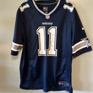 Autographed Dallas Cowboys Cole Beasley Nike Navy Game Jersey Size Large